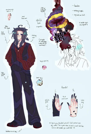 Lynnii reference sheet example art